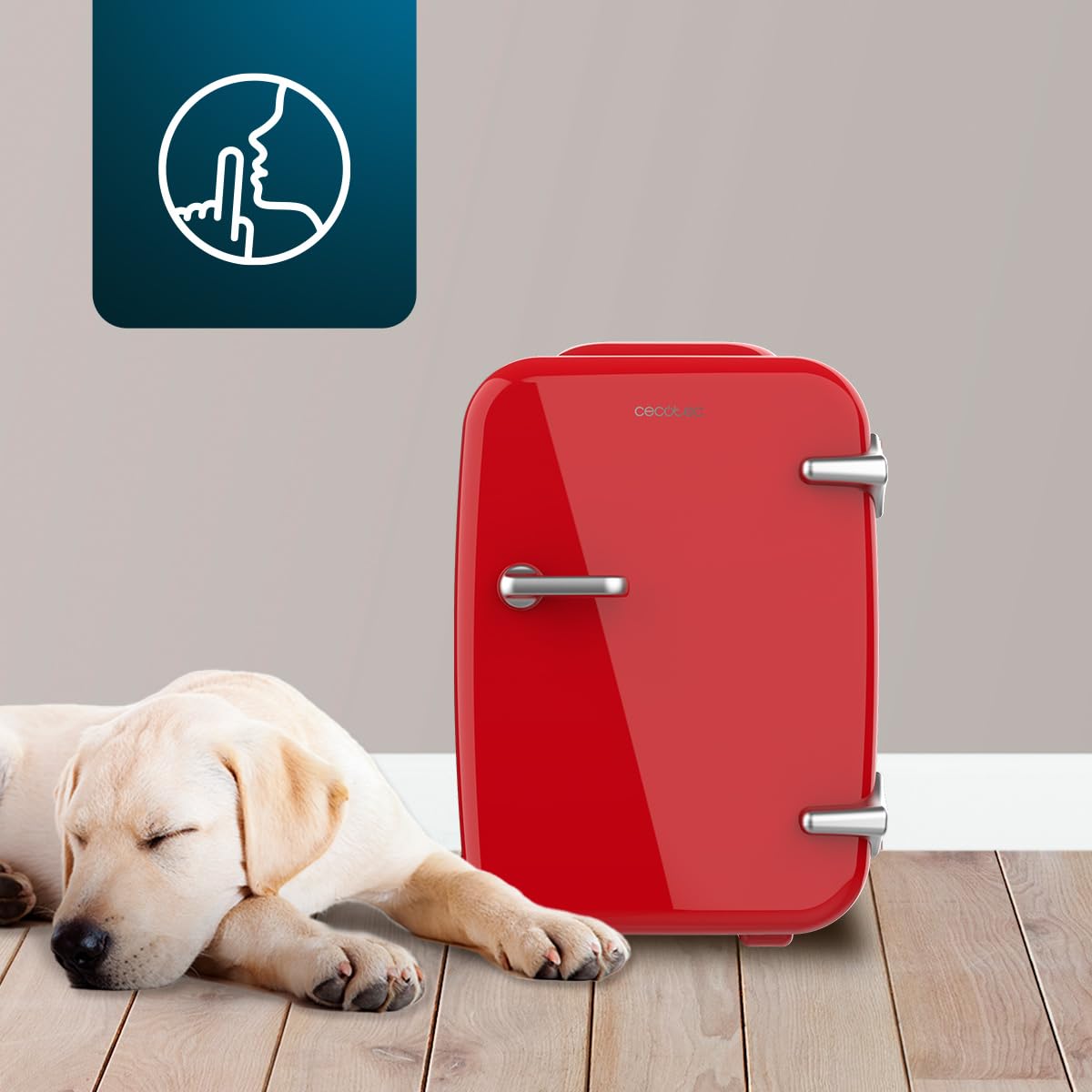 Cecotec Bolero MiniCooling 4L Mini-Kühlschrank, Kühl- & Heizfunktion, 12V/220V, Rot